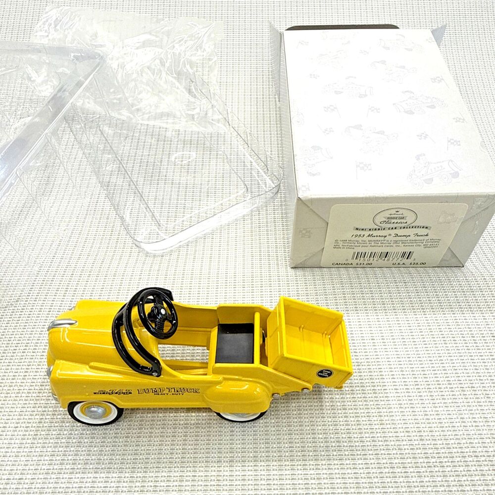 Hallmark Kiddie Car Classics 1953 Murray Dump Truck Yellow Diecast Vintage 1999